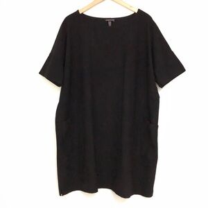 Eileen Fisher Black Stretchy Tunic/Dress with Pockets (XL)